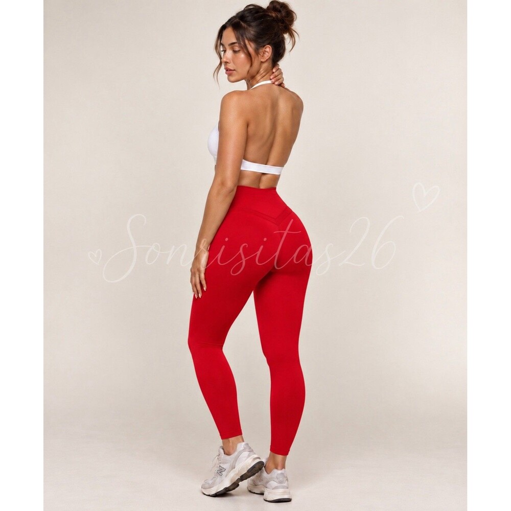 Gymshark Whitney Simmons Scrunch Butt Leggings Size S Red